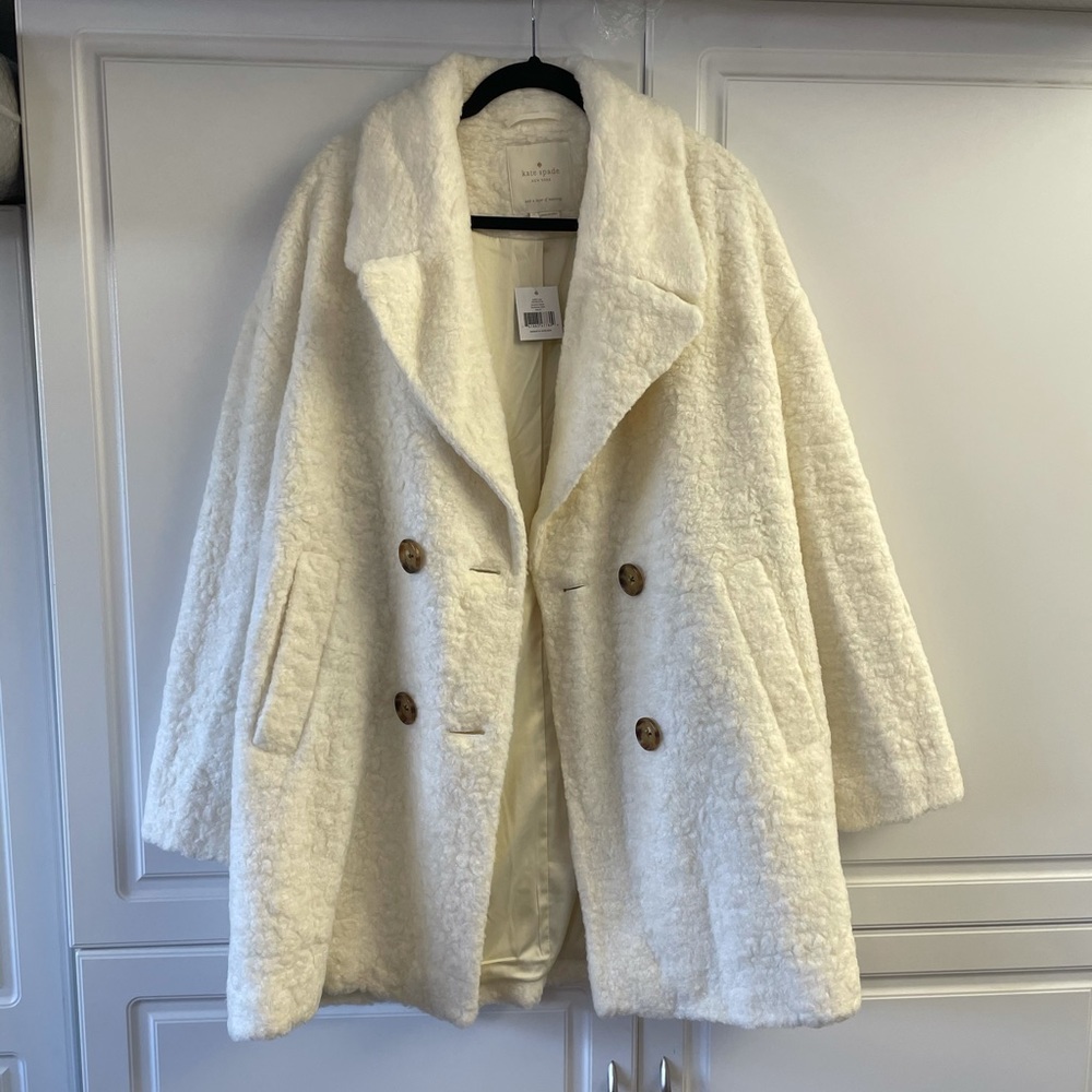 NEW WITH TAGS Kate Spade Faux Fur Coat